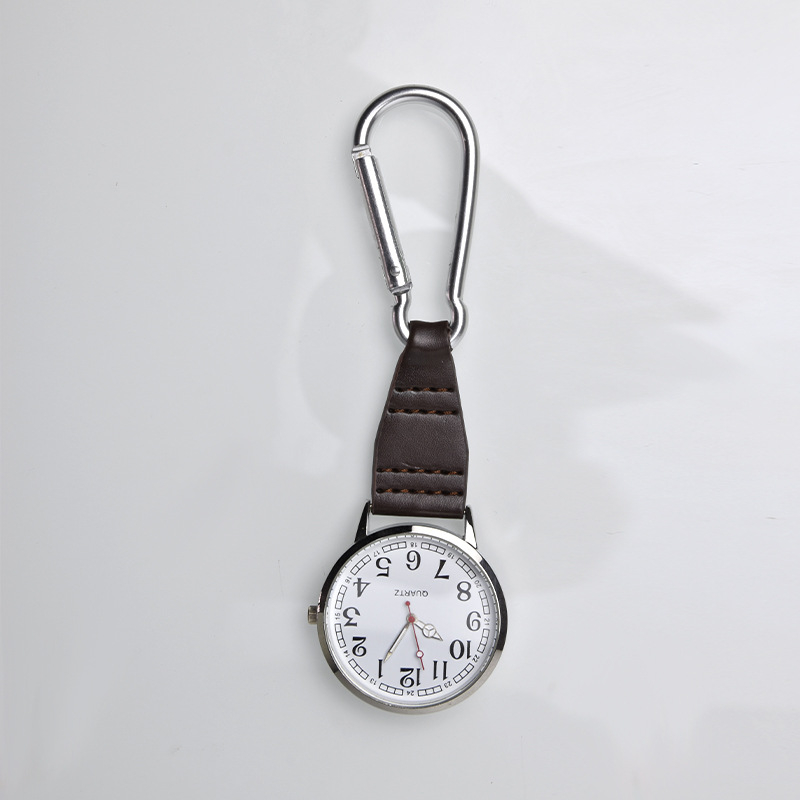 Ceas cu carabinier pentru călătorii, breloc multicolor, mecanism cuarț SL68, fața din sticlă de cuarț, carcasă din aliaj, rezistent la apă, personalizare logo