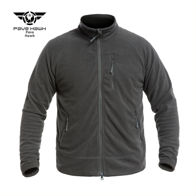 Bone Frog poliar fleece kardigan vyrams, vienos spalvos, šiltas, žiema ir ruduo