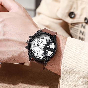 Ceas bărbătesc cu cuarț, oră mondială, carcasă din aliaj, curea din silicon, rezistent la apă