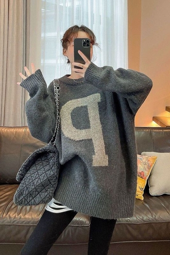 Ženski Chenille pulover od vune, okrugli izrez, spuštena ramena, srednja debljina (Chenille; Sheep wool; Medium thickness)
