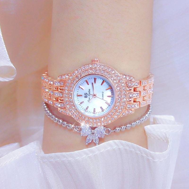 Ceas dama quartz cu mișcare Singapore (377), rezistent la apă 30 m, cadran rotund, sticlă minerală întărită, carcasă și curea din aliaj, închidere tip bijuterie