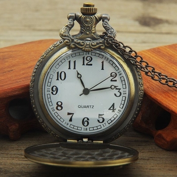 Antīkā stila kabatas pulkstenis ar pasaules laiku, kvarts mehānisms, cinka sakausējuma korpuss