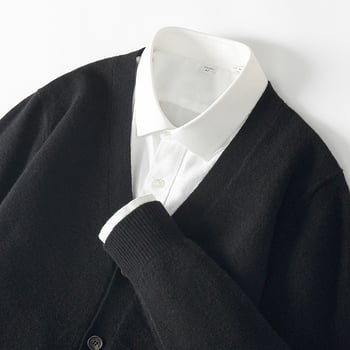 Korejski stil pamucni jacquard džemper s prepletnim cvjetnim uzorkom, slobodan kroj, okrugli izrez