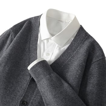 Korejski stil pamucni jacquard džemper s prepletnim cvjetnim uzorkom, slobodan kroj, okrugli izrez