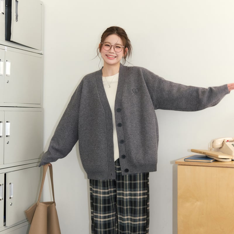 Двупартиен есенен комплект: кардиган от chenille и дънки с висока талия, Slim fit, триизмерно рязане