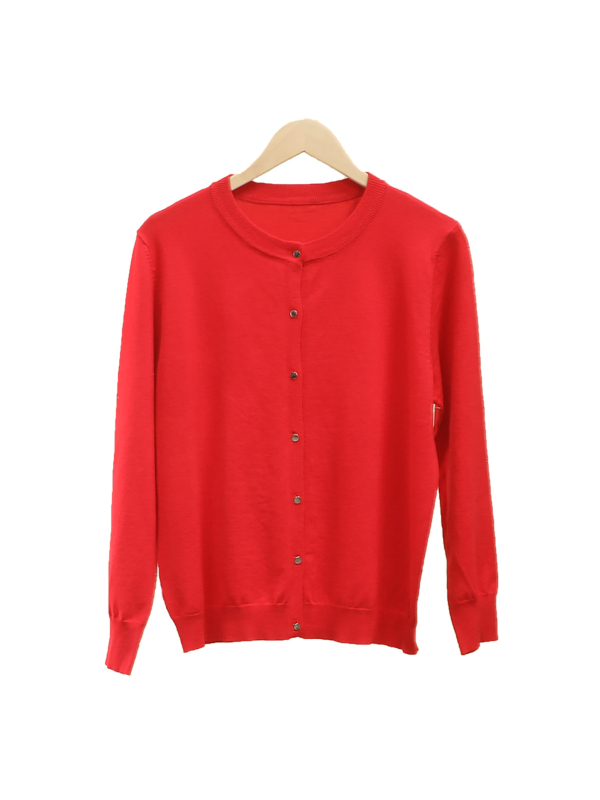 Cardigan pulover, viskozno-najlon smjesa, okrugli izrez, dugi rukavi, normalan kroj