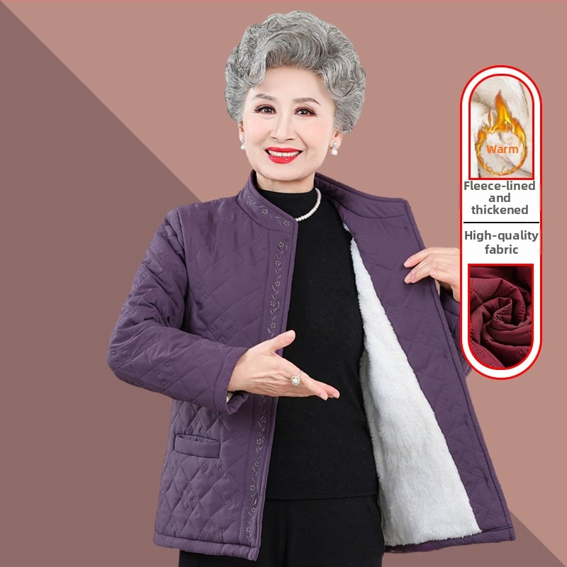 Moterų žieminis paltas iš poliesterio pluošto, su medvilnės įdaru, storas, apvali kaklo linija, ilgis 50–65 cm