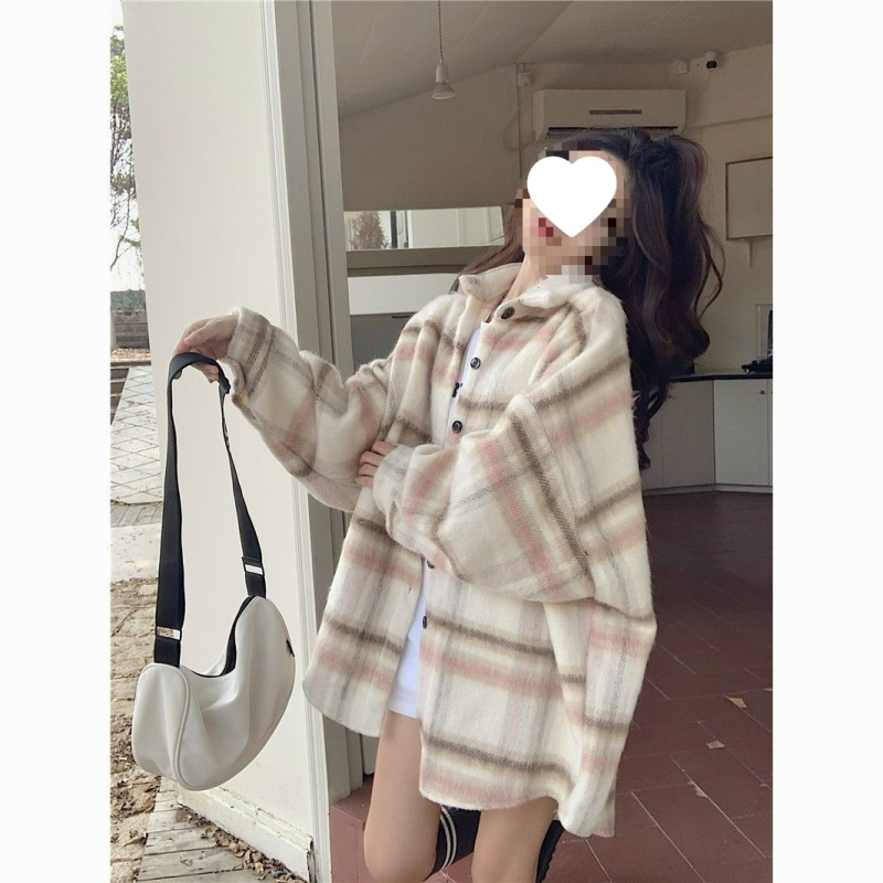 Dryžuotas megztinis kardiganas su polo kakleliu, trumpas ilgis, poliesterio-spandekso mišinys