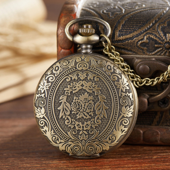 Ceas de buzunar antic, cu capac rabatabil decupat, pandantiv pentru colier, mișcare cuarț, cadran rotund, carcasă din aliaj