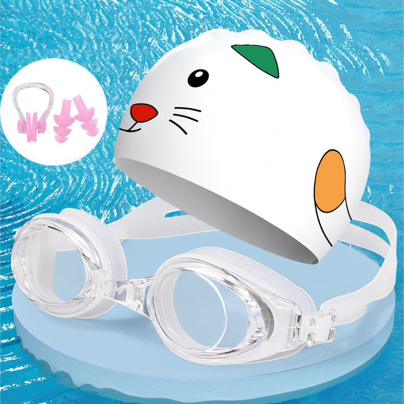 Водоустойчива силиконова шапка за плуване за възрастни – карикатурен модел, защита на ушите, код на продукта 620503232