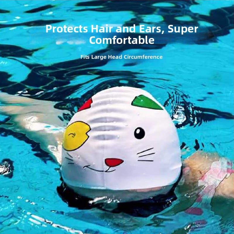 Водоустойчива силиконова шапка за плуване за възрастни – карикатурен модел, защита на ушите, код на продукта 620503232