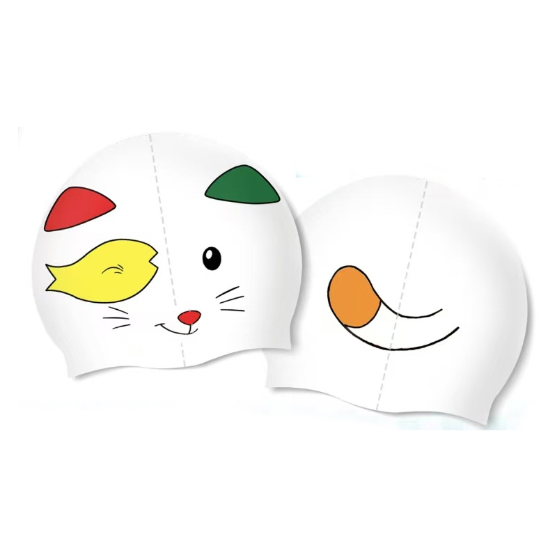 Водоустойчива силиконова шапка за плуване за възрастни – карикатурен модел, защита на ушите, код на продукта 620503232