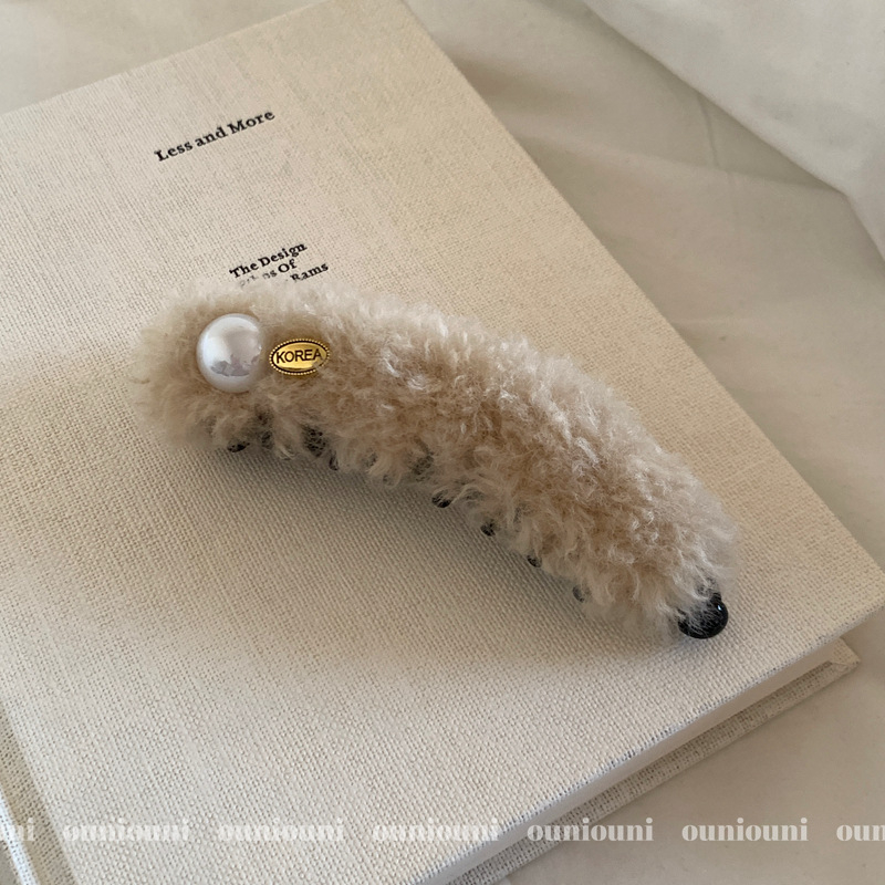 Αξεσουάρ μαλλιών Banana Clip Ponytail Clip - Plush Handmade Winter 2025 Chic