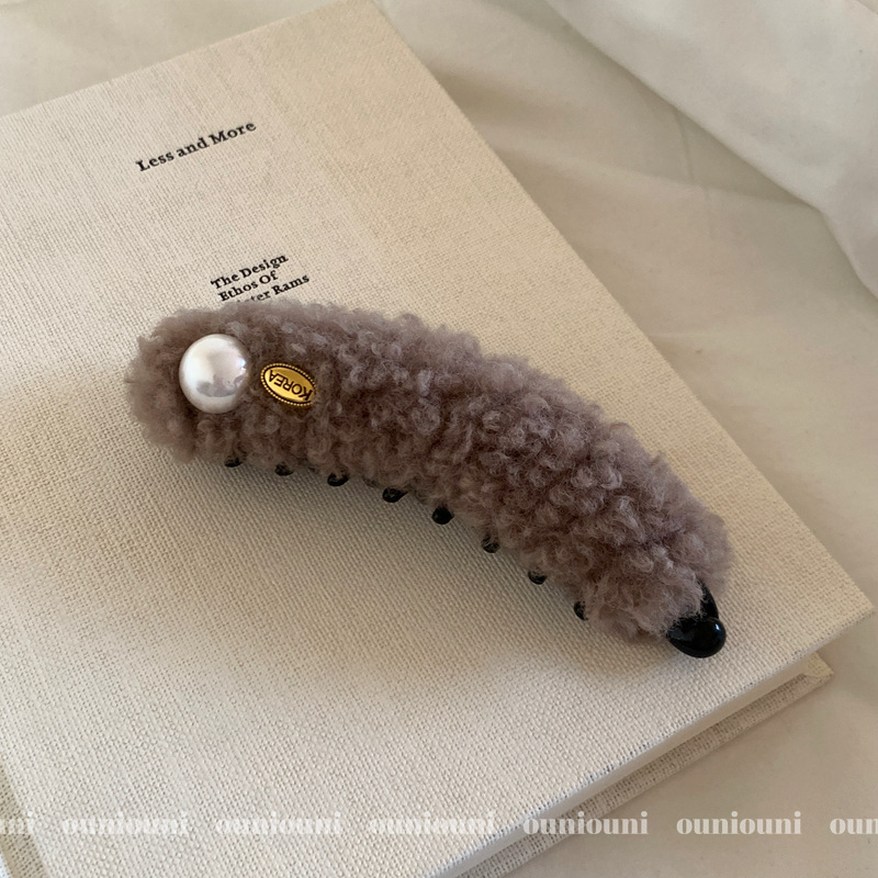 Αξεσουάρ μαλλιών Banana Clip Ponytail Clip - Plush Handmade Winter 2025 Chic