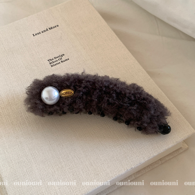 Αξεσουάρ μαλλιών Banana Clip Ponytail Clip - Plush Handmade Winter 2025 Chic