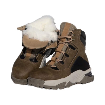 Зимни снежни ботуши с PU горна част и подплата от овча вълна, водоустойчиви, леки, антихлъзгащи подметки