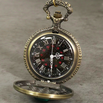 Kabatas pulkstenis ar kvarca kustību SL68, sakausējuma korpuss, apaļš ciparnīca, antīks stils