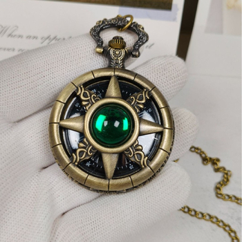 Kabatas pulkstenis ar kvarca kustību SL68, sakausējuma korpuss, apaļš ciparnīca, antīks stils