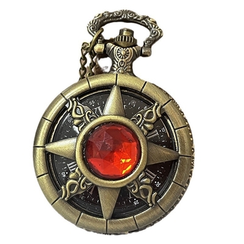 Kabatas pulkstenis ar kvarca kustību SL68, sakausējuma korpuss, apaļš ciparnīca, antīks stils