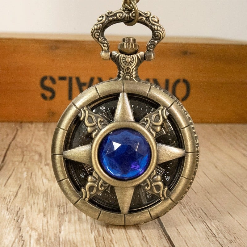 Kabatas pulkstenis ar kvarca kustību SL68, sakausējuma korpuss, apaļš ciparnīca, antīks stils