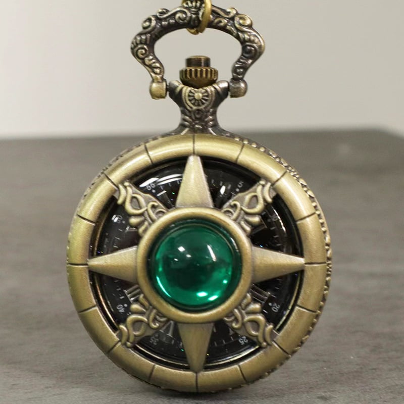 Kabatas pulkstenis ar kvarca kustību SL68, sakausējuma korpuss, apaļš ciparnīca, antīks stils