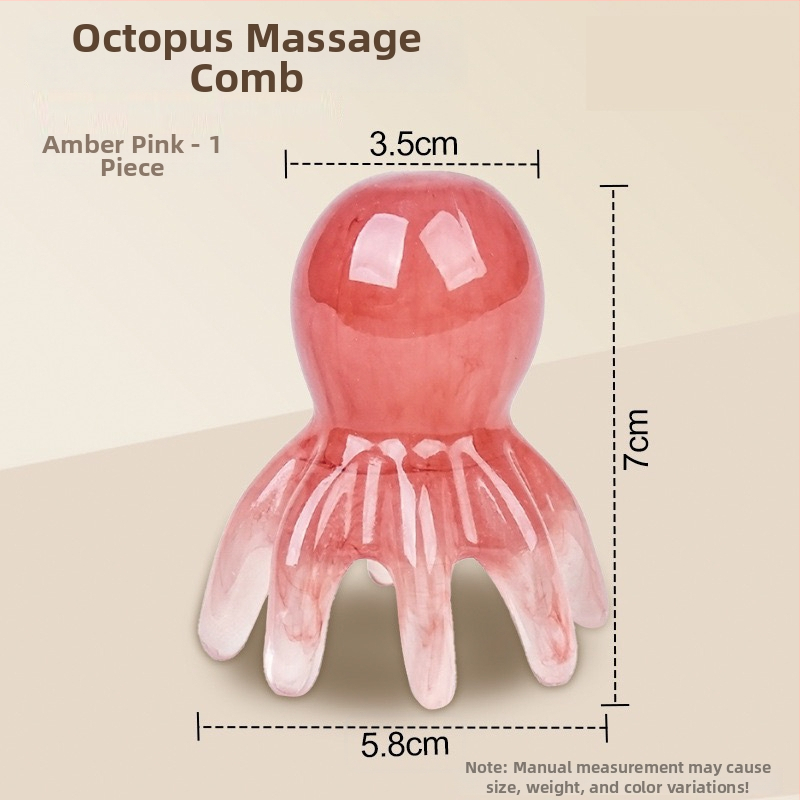 Galvos masažinė šukos su plačiais dantimis meridijanų ir akupunktūros taškų atskleidimui — sveikatos masažo įrankis, 62 g