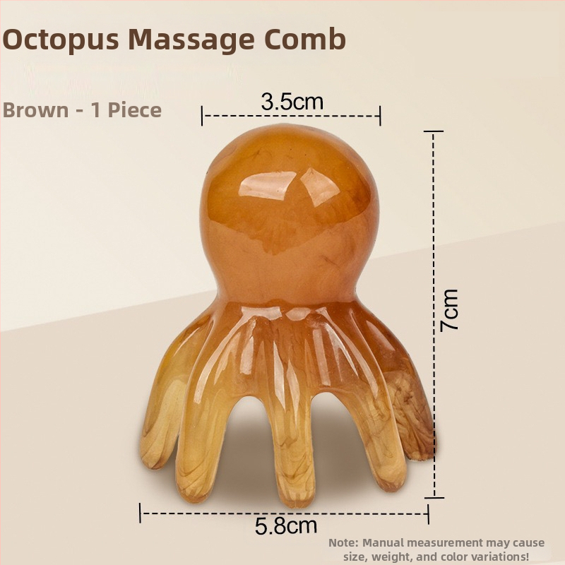 Galvos masažinė šukos su plačiais dantimis meridijanų ir akupunktūros taškų atskleidimui — sveikatos masažo įrankis, 62 g