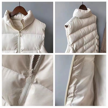 Vestă de iarnă din Chenille cu Spandex, stil cardigan pentru femei adulte, guler drept, fermoar frontal