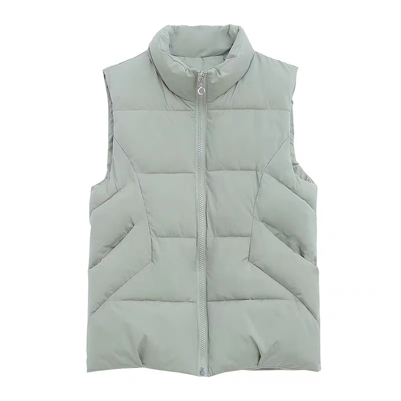 Vestă de iarnă din Chenille cu Spandex, stil cardigan pentru femei adulte, guler drept, fermoar frontal