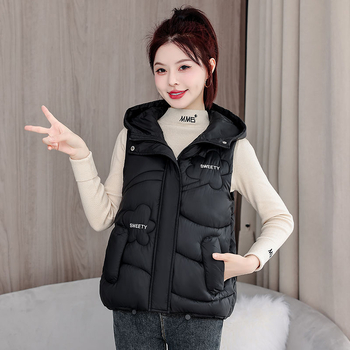 Ženski prsluk Snow ogeron | Uobičajeni stil prsluka | Polo ovratnik | Chenille tkanina | Spandeks <30%