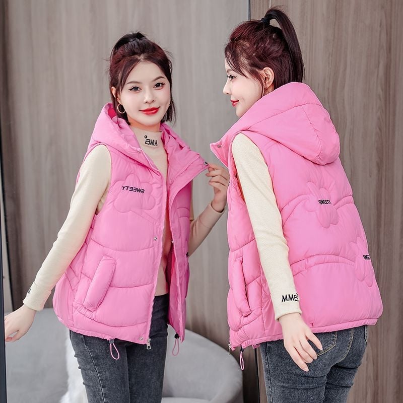 Ženski prsluk Snow ogeron | Uobičajeni stil prsluka | Polo ovratnik | Chenille tkanina | Spandeks <30%
