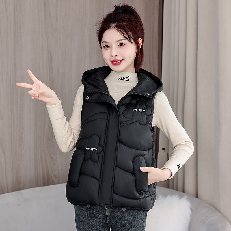 Ženski prsluk Snow ogeron | Uobičajeni stil prsluka | Polo ovratnik | Chenille tkanina | Spandeks <30%