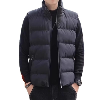 Жилет с пълнеж от бял гъши пух, удебелен полиестерен плат, ципа