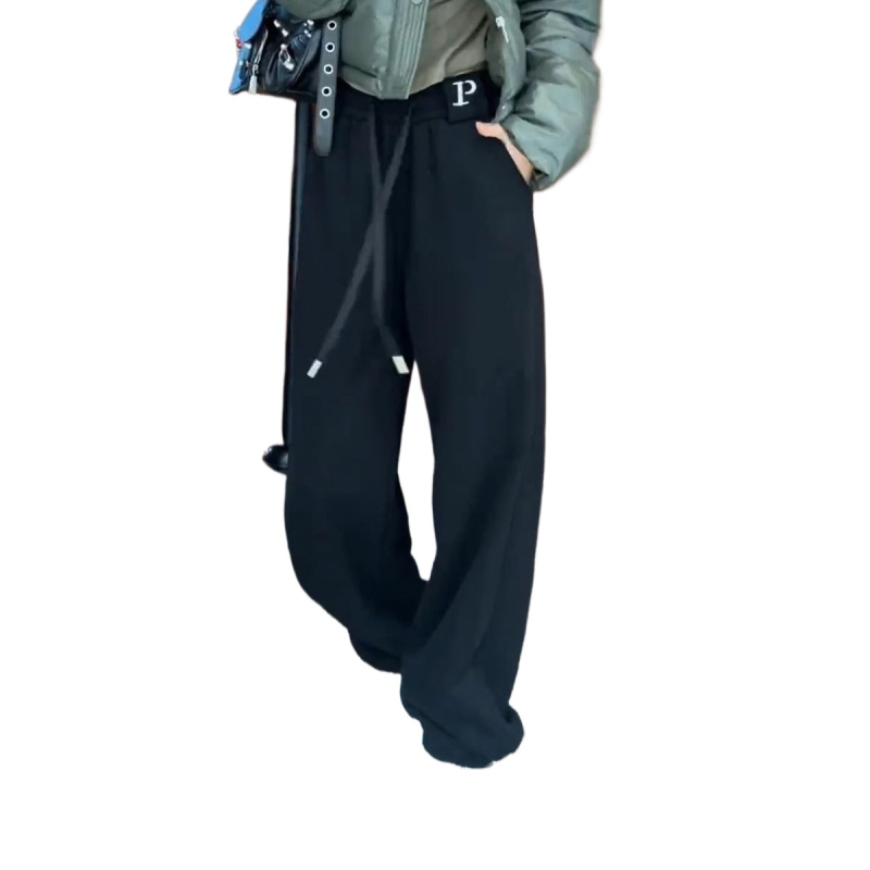 Ženske zimske trenirke s fleec podstavom, visokim strukom, ležernog kroja, haremski jogger stil
