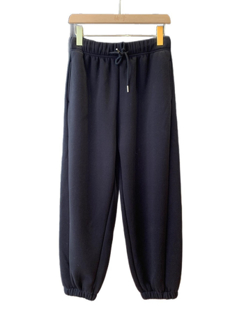 Дамски дебели джогър панталони, памук-полиестер смес, висока талия с ластик, дължина 9/10, ежедневен стил — Зима 2025