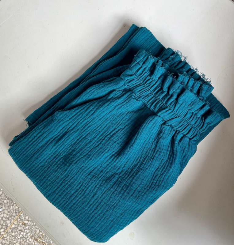 Pantaloni de yoga pentru femei, talie înaltă, croială dreaptă, dublu strat de bumbac gaz, ușori