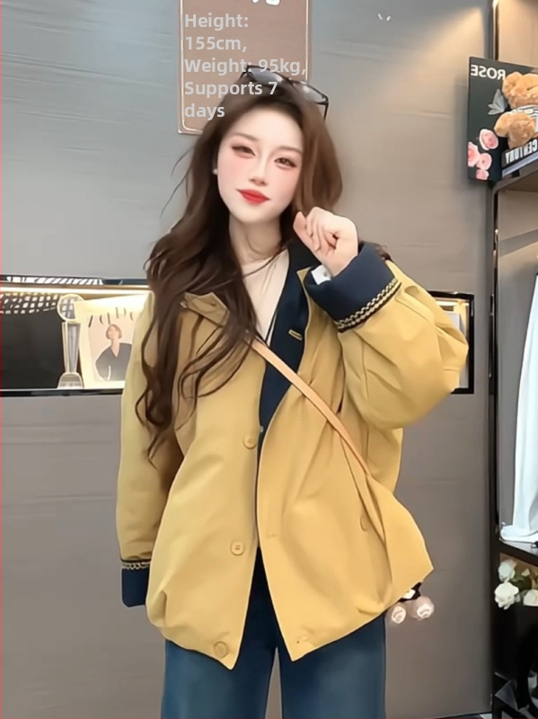 Moteriška striukė su gobtuvu, be avies vilnos pildymo, laisvas kirpimo, polo apykaklė, be lyginimo