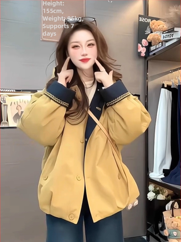 Moteriška striukė su gobtuvu, be avies vilnos pildymo, laisvas kirpimo, polo apykaklė, be lyginimo