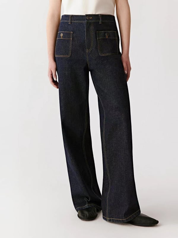 Женски дънков комплект: дънково яке и дънки, памук-еластичен деним, дълги ръкави, Яка: Ревер, Обикновена дължина 50–65 cm (Дънков плат; Памук 95%+; Версия: конвенционална; Сезон: есен 2025)