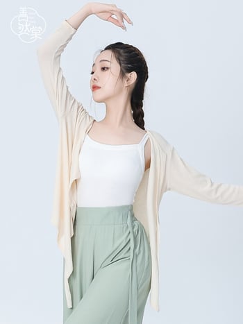 Női modern tánckardigán, hosszú ujjú edzőtop, szöveti tartalom 50-70%, 2023 nyár