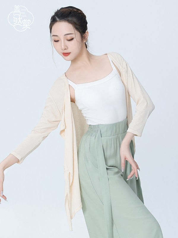 Női modern tánckardigán, hosszú ujjú edzőtop, szöveti tartalom 50-70%, 2023 nyár