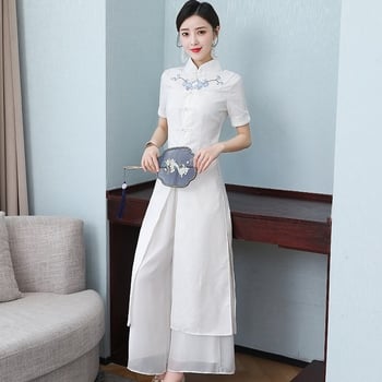 Cheongsam ruha, női kínai stílus, 2025 nyár, pamutfonal, fő anyag: kecskebőr