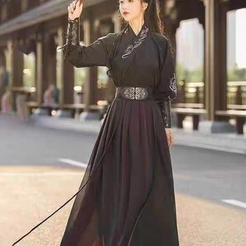 Uniszex Hanfu wuxia ifjúsági készlet – Kínai stílusú ősi ruha, Chenille anyag, Spandex 90-95%, Termékkód 1001418165