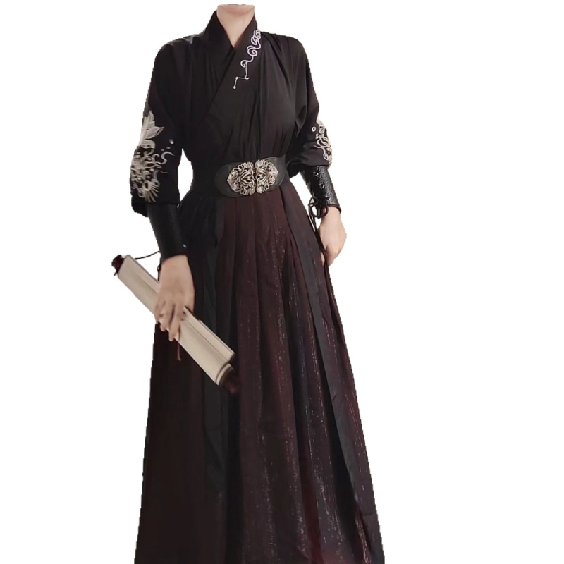 Uniszex Hanfu wuxia ifjúsági készlet – Kínai stílusú ősi ruha, Chenille anyag, Spandex 90-95%, Termékkód 1001418165