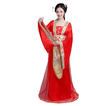 Kabukini Hanfu costum de scenă cu bronzare, amestec din bumbac și poliester, potrivit pentru spectacole obișnuite