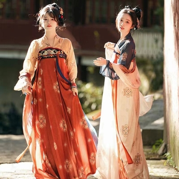 Ženska Hanfu haljina, chiffon, Batik, regenerirana vlakna celuloze 70–80%, druga komponenta 50–70%, Ljeto 2023