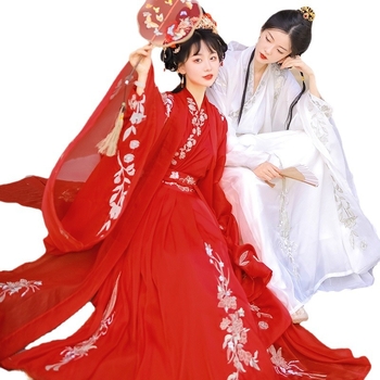 Hanfu férfiaknak Wei Jin stílusú széles ujjú felső, chiffon anyag, hímzés, 2024 őszi kiadás, termékkód A-85