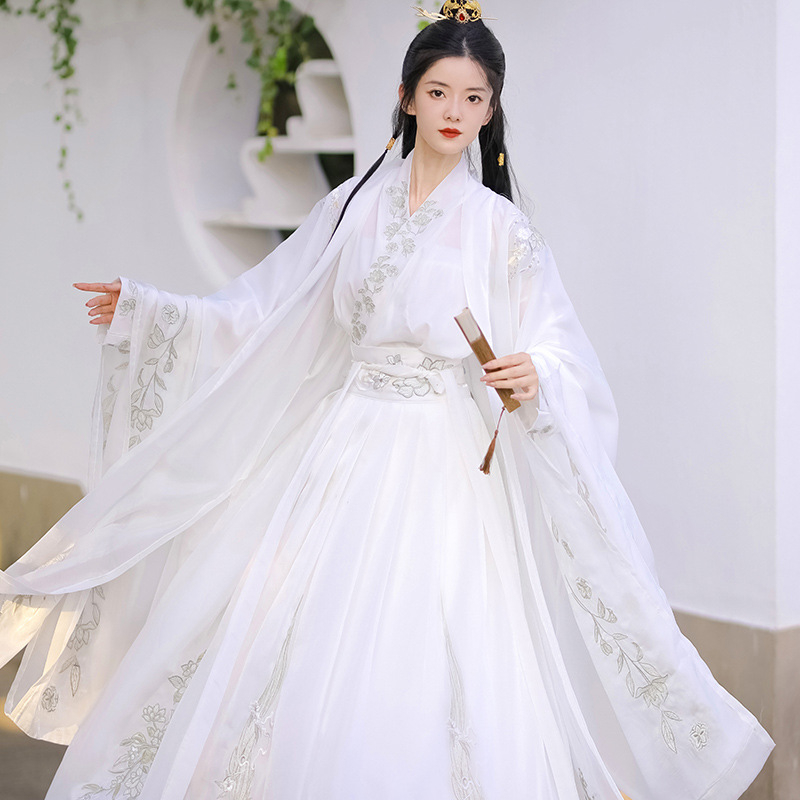 Hanfu férfiaknak Wei Jin stílusú széles ujjú felső, chiffon anyag, hímzés, 2024 őszi kiadás, termékkód A-85
