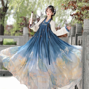 Hanfu set s šifonom i spandeksom (50-70%), postupak tiska, ljeto 2023