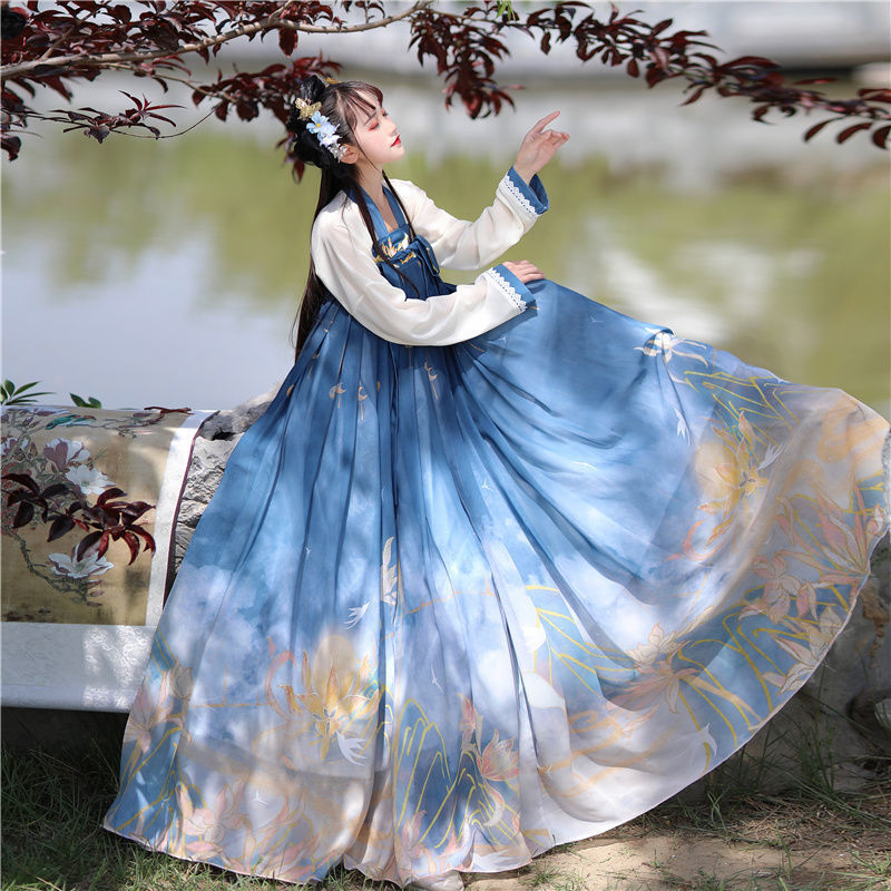 Hanfu set s šifonom i spandeksom (50-70%), postupak tiska, ljeto 2023